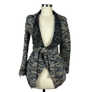 IRO Campiaspe Multicolor Tweed Belted Jacket Women's Size‎ 36